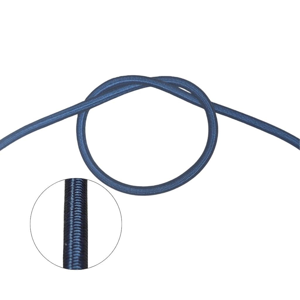 Cordón elástico trenzado 5mm marino